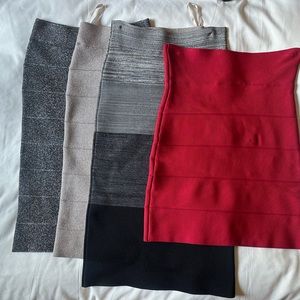 XS bandage skirts. Can sell together or separate tell me which one.